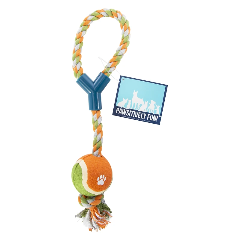 rope toy with ball 14.7in