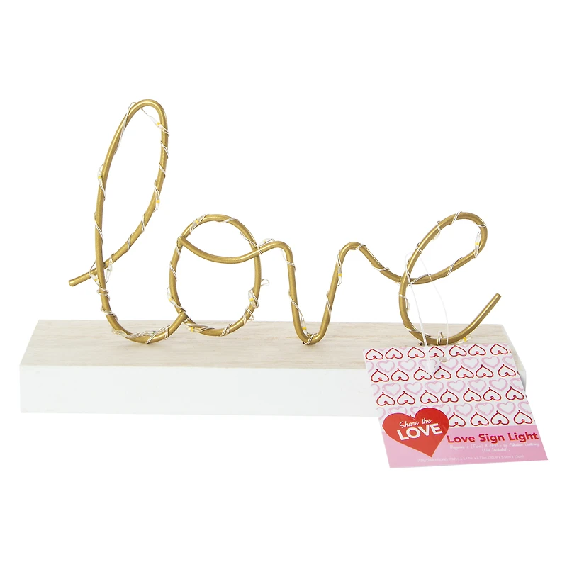 script 'love' LED light