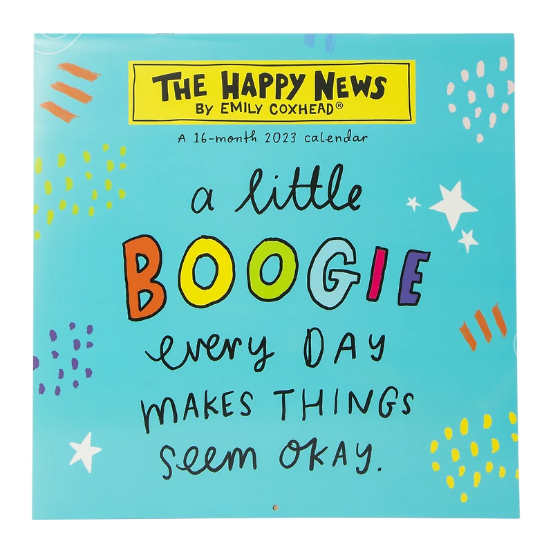 the happy news by emily coxhead® 16-month 2023 wall calendar