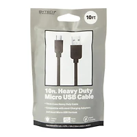 10ft heavy duty micro-usb cable - pink