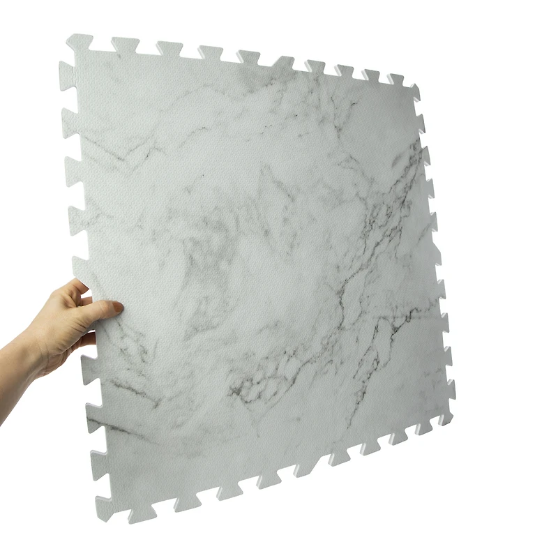 marble interlocking foam floor mat tile 24in x 24in