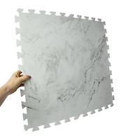 marble interlocking foam floor mat tile 24in x 24in