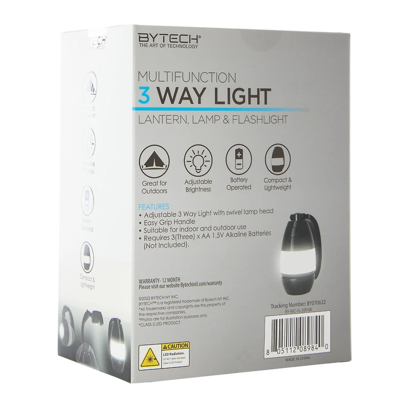 3-in-1 LED lantern, flashlight, lamp