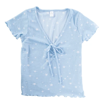 juniors printed lounge top