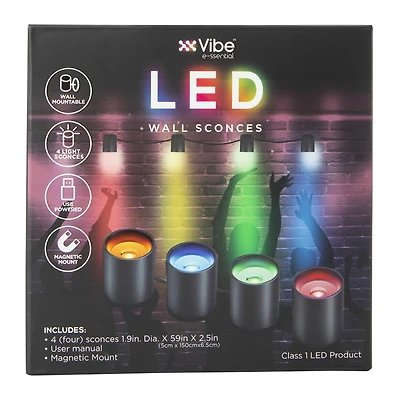LED wall sconces 4-pack