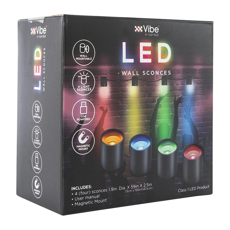 LED wall sconces 4-pack