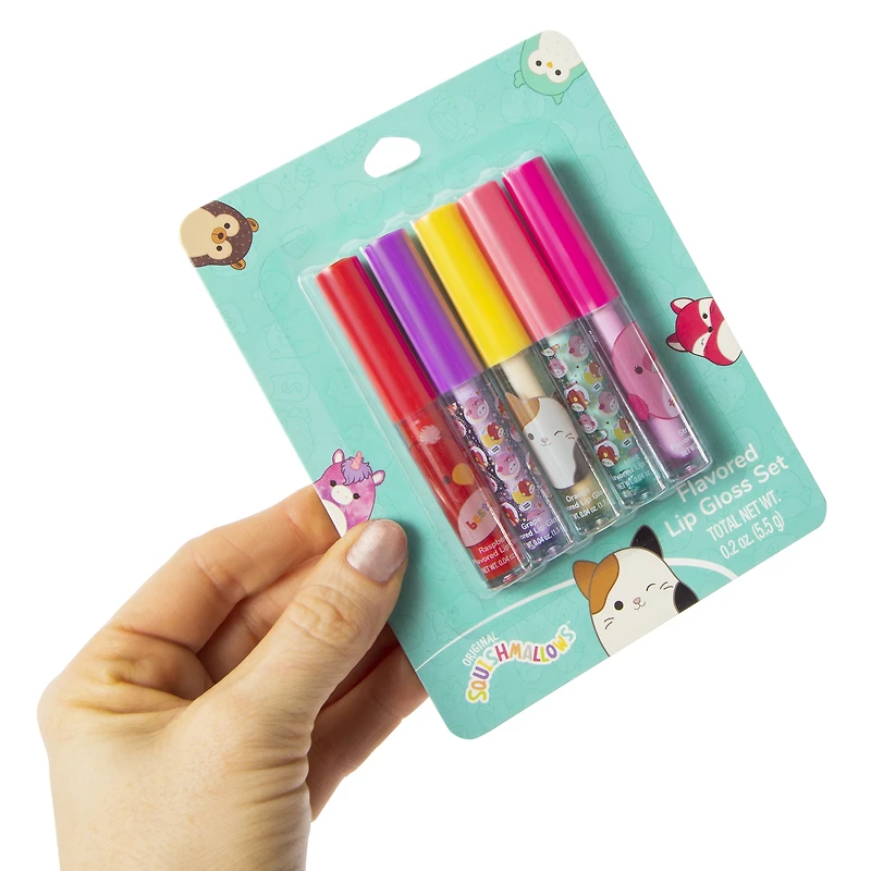 squishmallows™ 5-piece lip gloss set