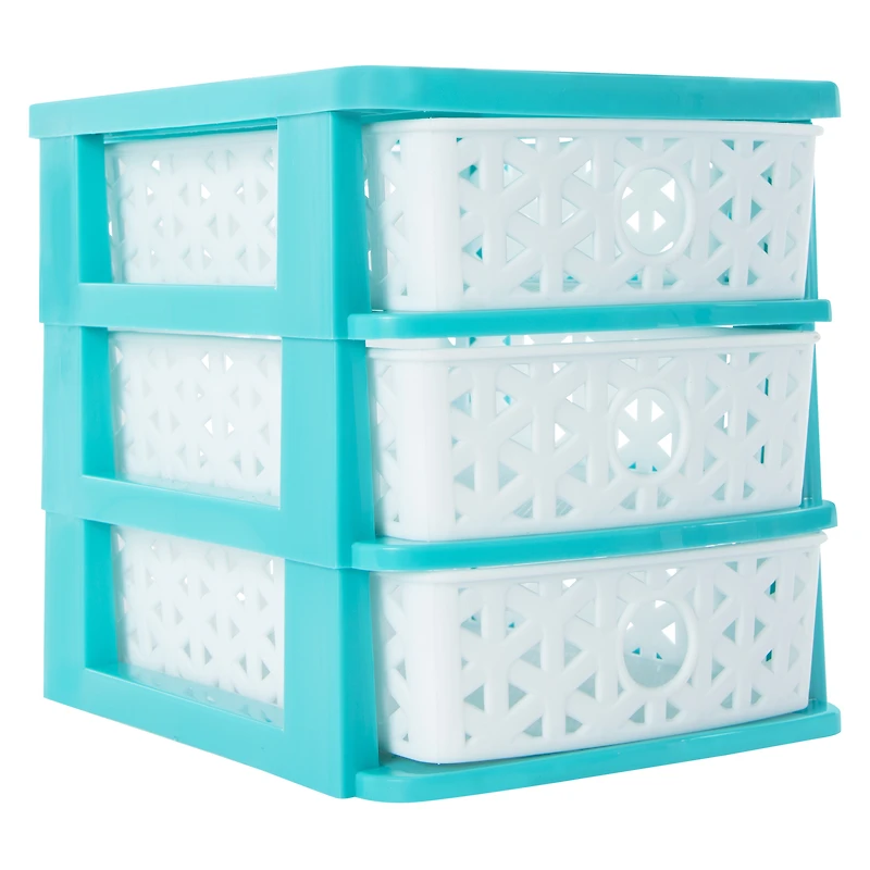 y-weave 3-drawer mini organizer 7.5in x 6.3in