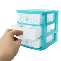 y-weave 3-drawer mini organizer 7.5in x 6.3in