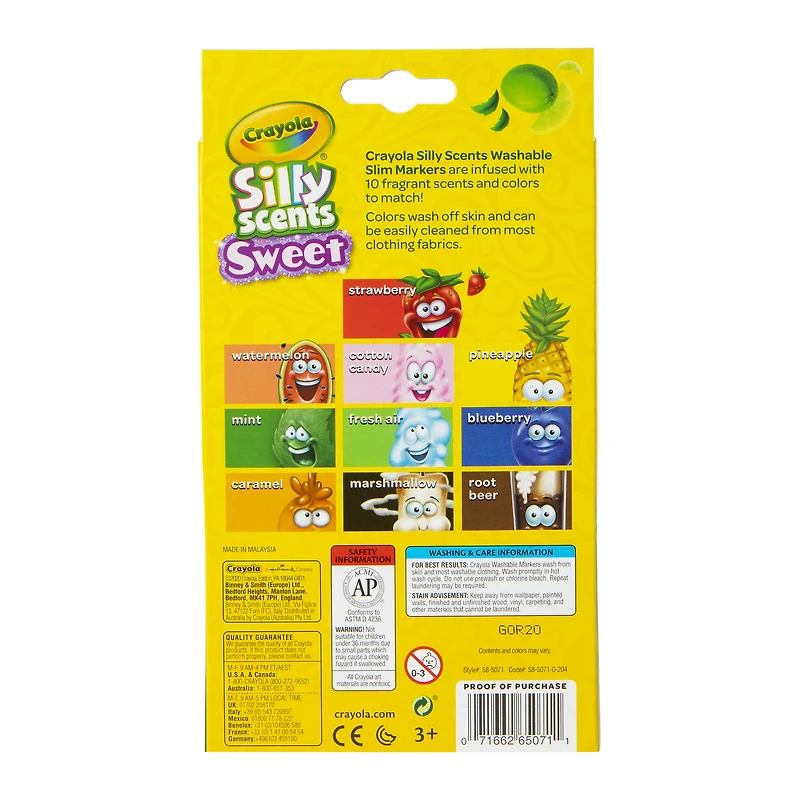 crayola® silly scents® sweet washable markers 10-count