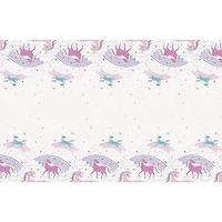unicorn plastic tablecloth 54in x 84in