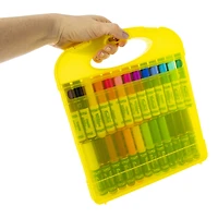 crayola® washable window markers stencil & cling set 32-piece