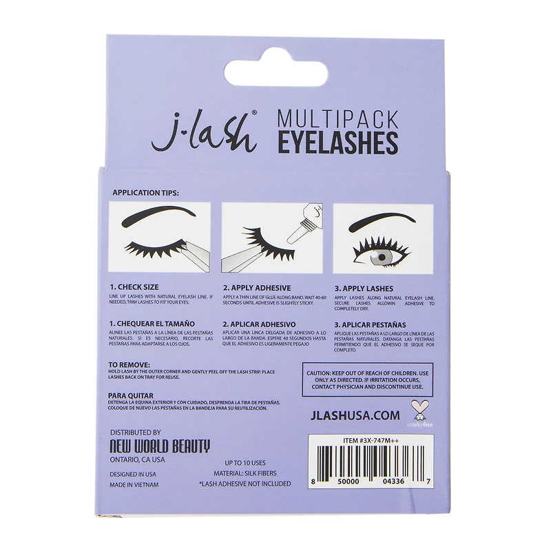 j-lash® false eyelashes 3-pair set