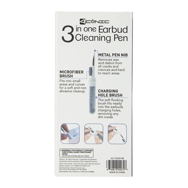 3-in-1 earbud cleaning pen