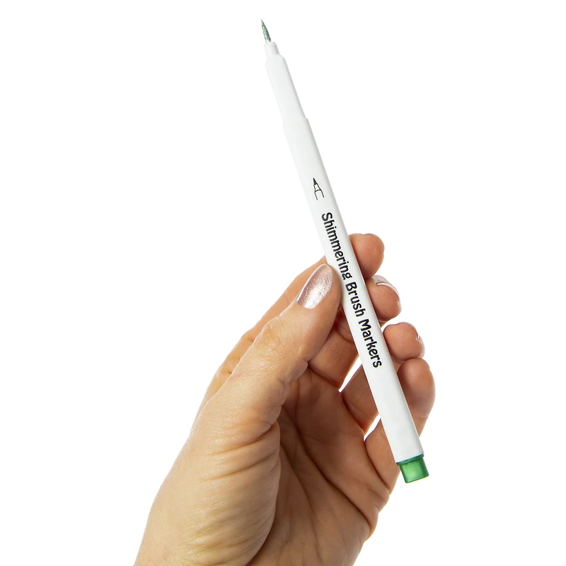 shimmering brush markers 6-count