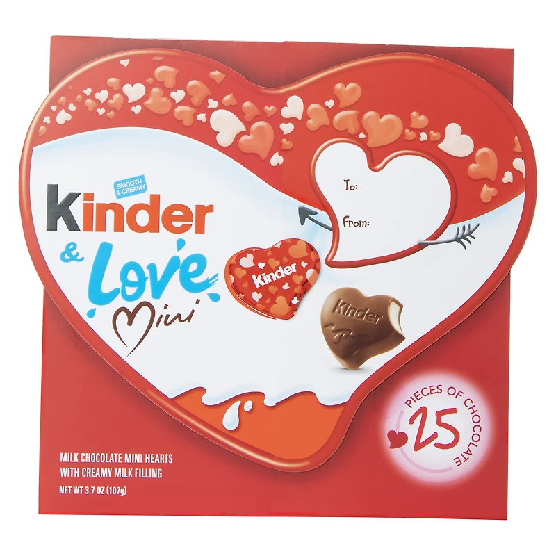 kinder® & love mini heart chocolate box 25-piece