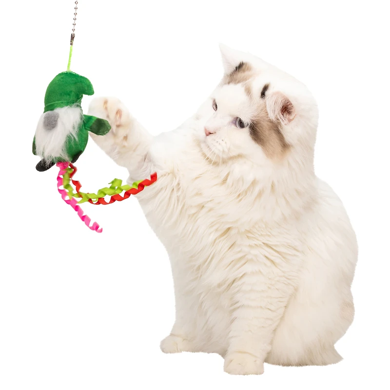 Holiday Gnome Cat Toy Wand