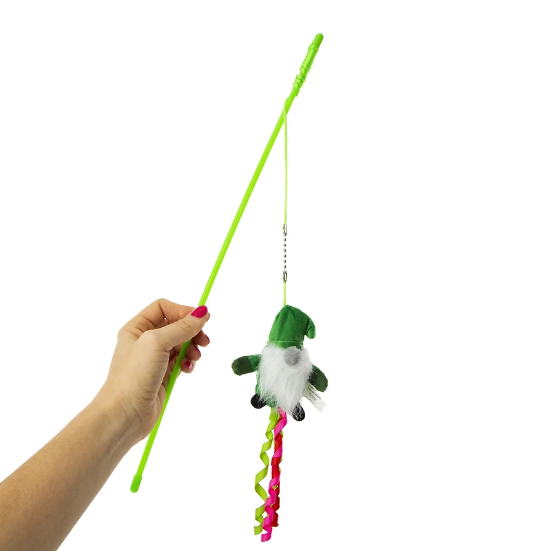 Holiday Gnome Cat Toy Wand