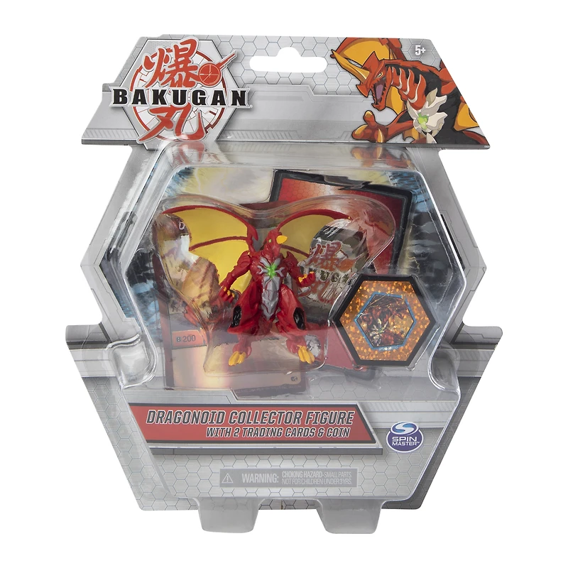 bakugan® collector figure, coin & 2 trading cards