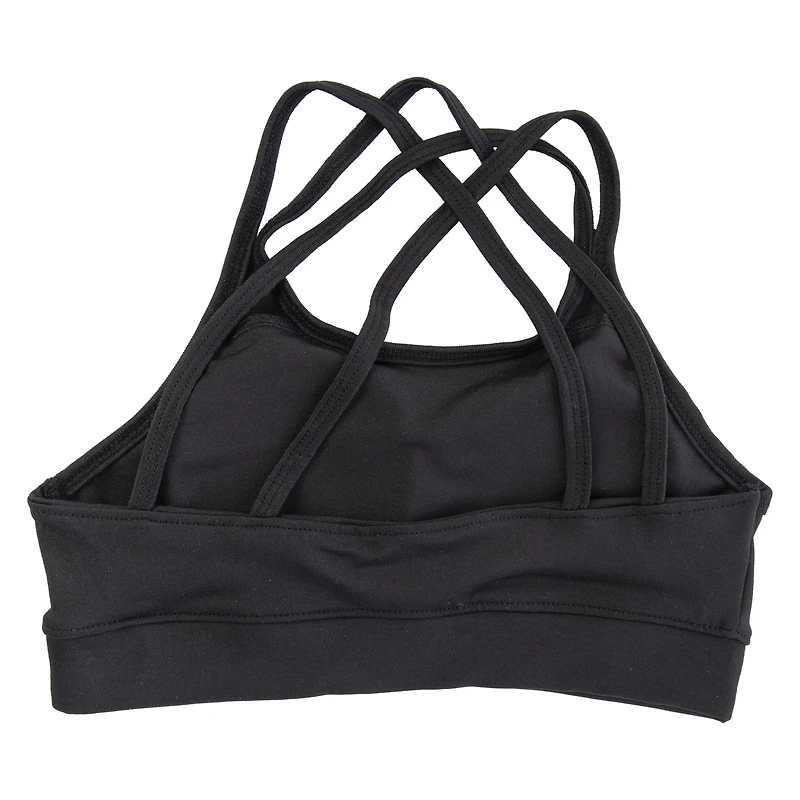 series-8 fitness™ orange crisscross double strap sports bra