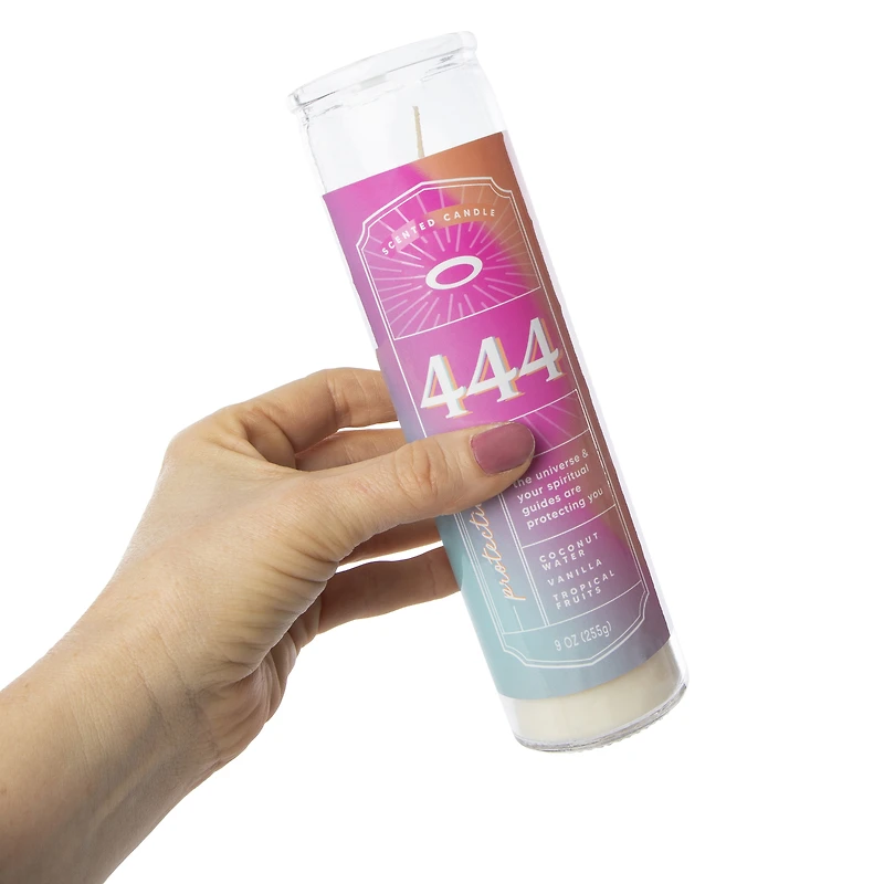 angel numbers scented pillar candle 9oz