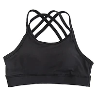 series-8 fitness™ orange crisscross double strap sports bra