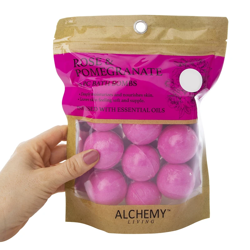 Alchemy Living™ Bath Bombs 10-Pack - Rose & Pomegranate