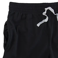 young men's blue fleece shorts
