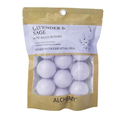 Alchemy Living™ Bath Bombs 10-Pack - Lavender & Sage