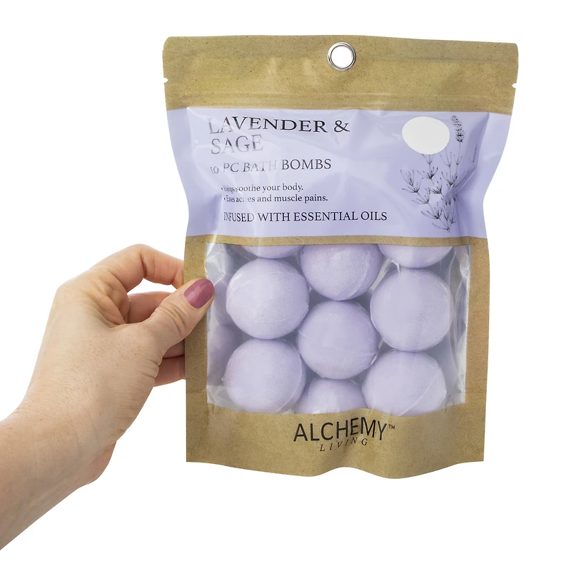 Alchemy Living™ Bath Bombs 10-Pack - Lavender & Sage