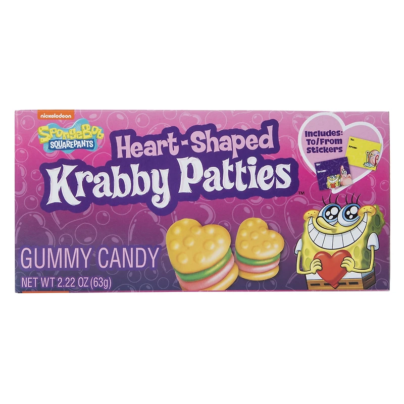 spongebob squarepants™ heart-shaped krabby patties™ gummy candy 2.22oz