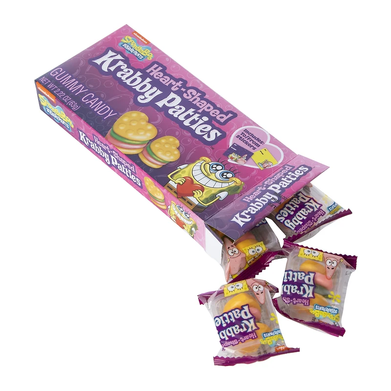 spongebob squarepants™ heart-shaped krabby patties™ gummy candy 2.22oz