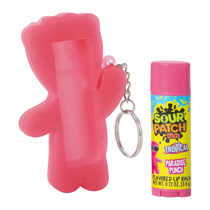 sour patch kids® flavored lip balm & keychain