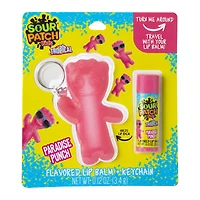 sour patch kids® flavored lip balm & keychain