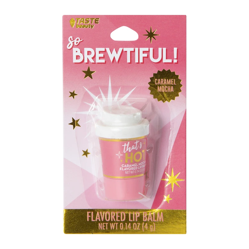 taste beauty brewtiful mocha flavored lip balm