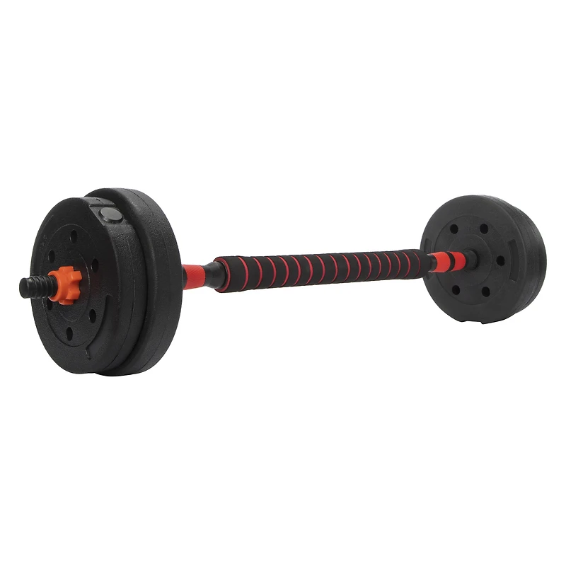 42 lb. adjustable barbell & dumbbell weights set