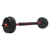 42 lb. adjustable barbell & dumbbell weights set