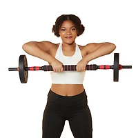 42 lb. adjustable barbell & dumbbell weights set