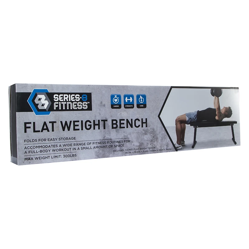 series-8 fitness™ flat weight bench 39in x 15in