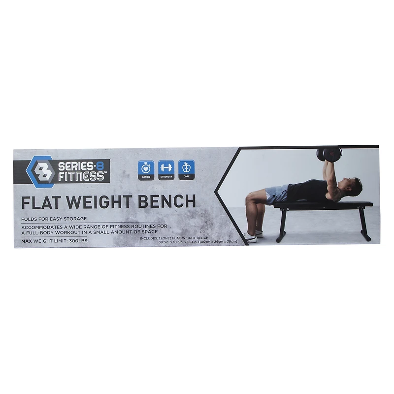 series-8 fitness™ flat weight bench 39in x 15in