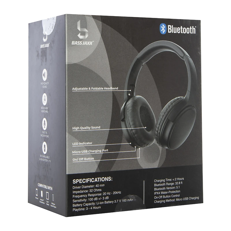 elliptical water resistant bluetooth®  headphones with mic
