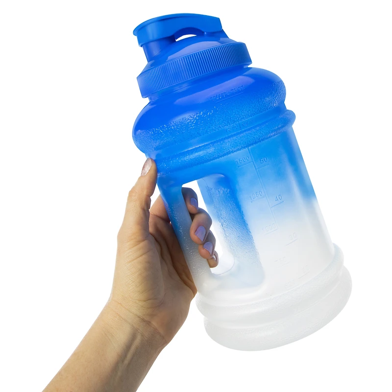 Gym Growler Flip-Cap Ombre Jumbo Water Bottle 73oz