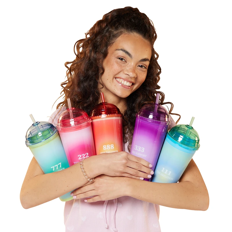 Angel Number Travel Tumbler With Straw 24oz