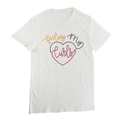 'feeling my curls' graphic tee