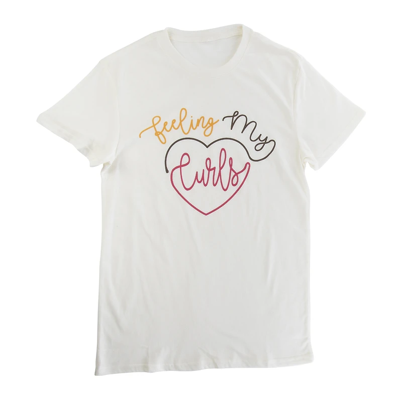 'feeling my curls' graphic tee