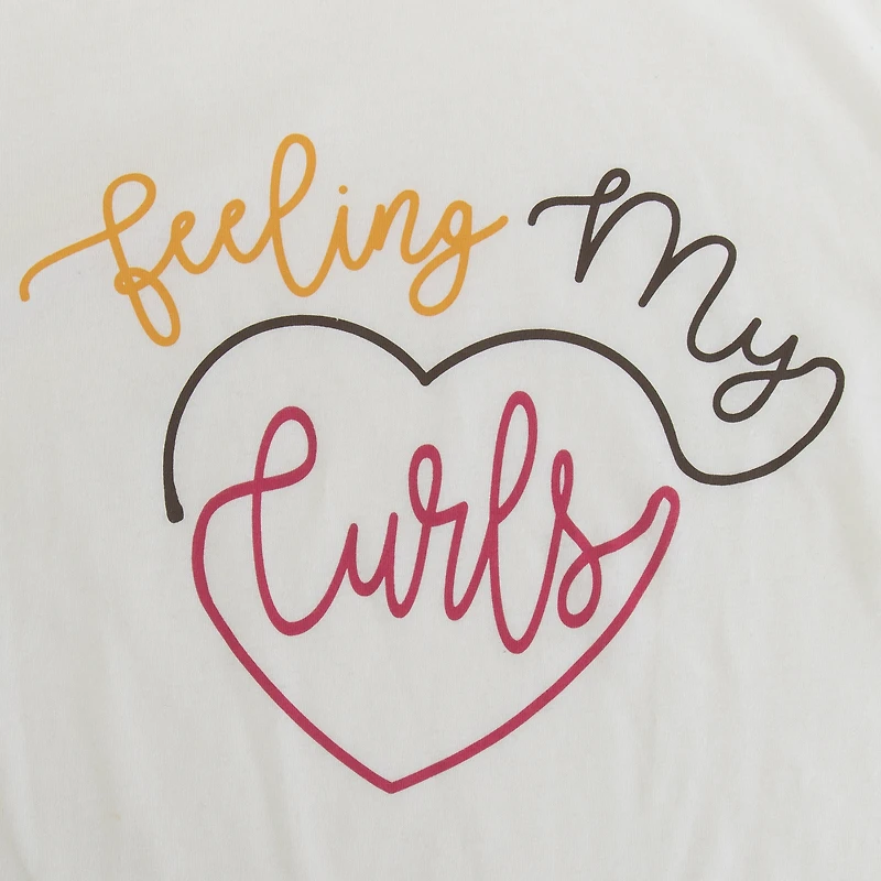 'feeling my curls' graphic tee
