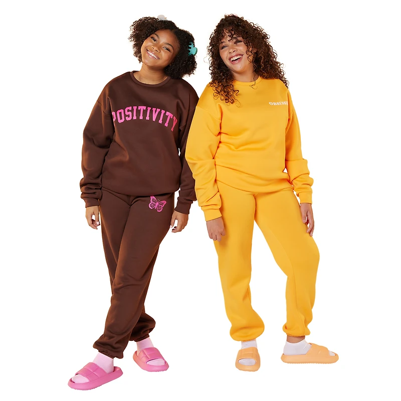 juniors white doodle print sweatshirt