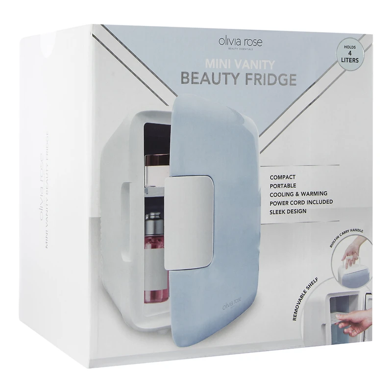 mini vanity beauty fridge 10.3in x 9.3in