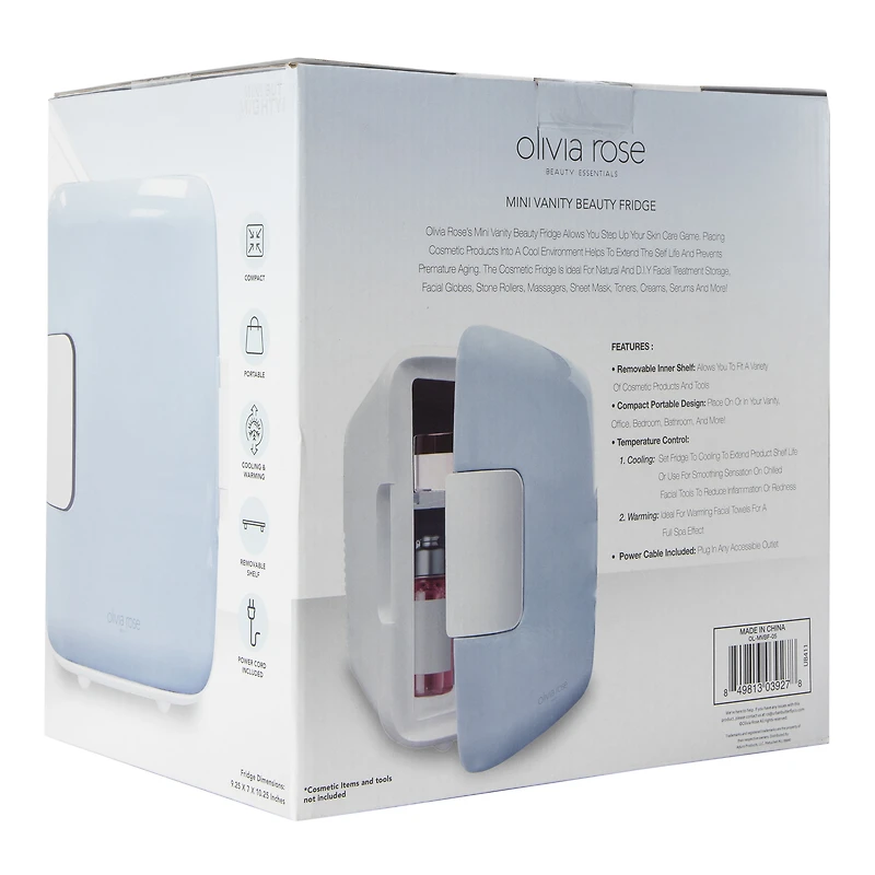 mini vanity beauty fridge 10.3in x 9.3in