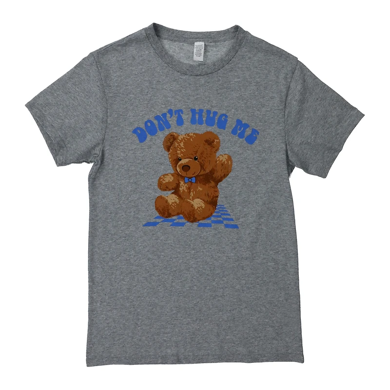 'don't hug me' teddy bear graphic tee